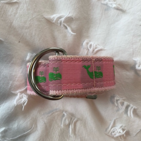pink and green whale Chatham T Co. belt - Picture 1 of 3